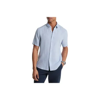MICHAEL KORS Slim-Fit Linen Shirt Shirt Men's Blue