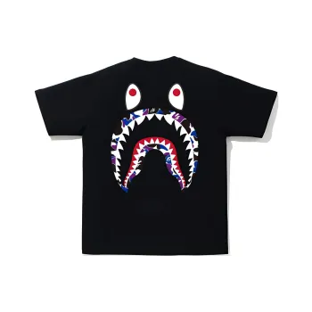 A BATHING APE Shark Series T Shirts Unisex Black