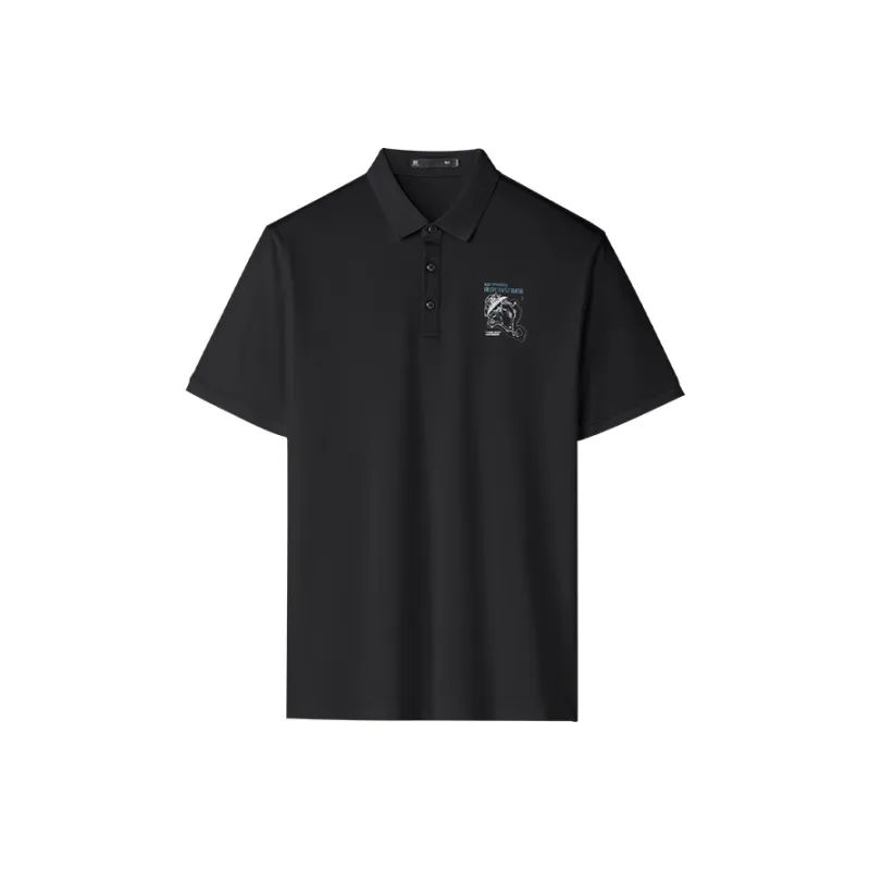 HLA x SANTI,LIANMINGKUAN Short Sleeved Polo Shirt Men's-0