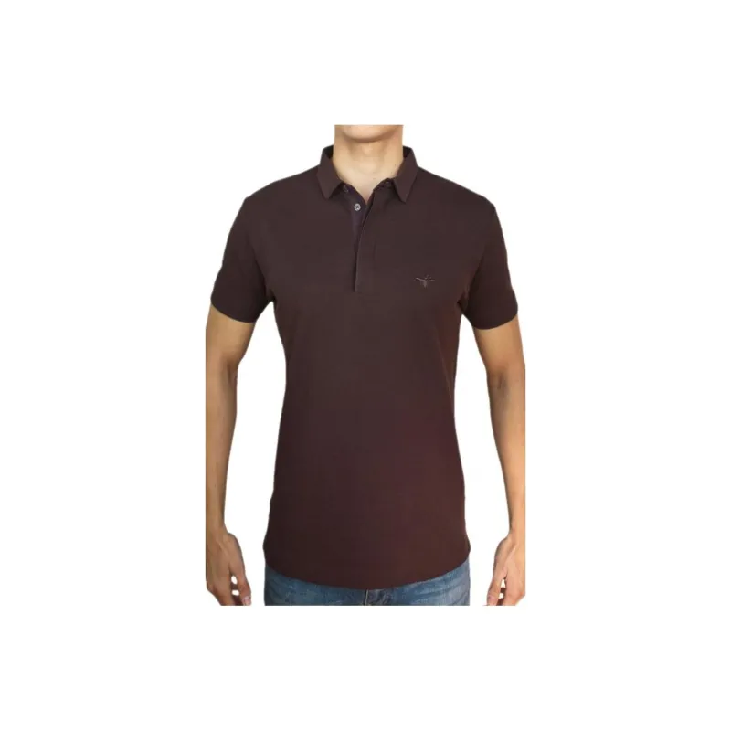 DIOR Polo Shirts Men Burgundy-0