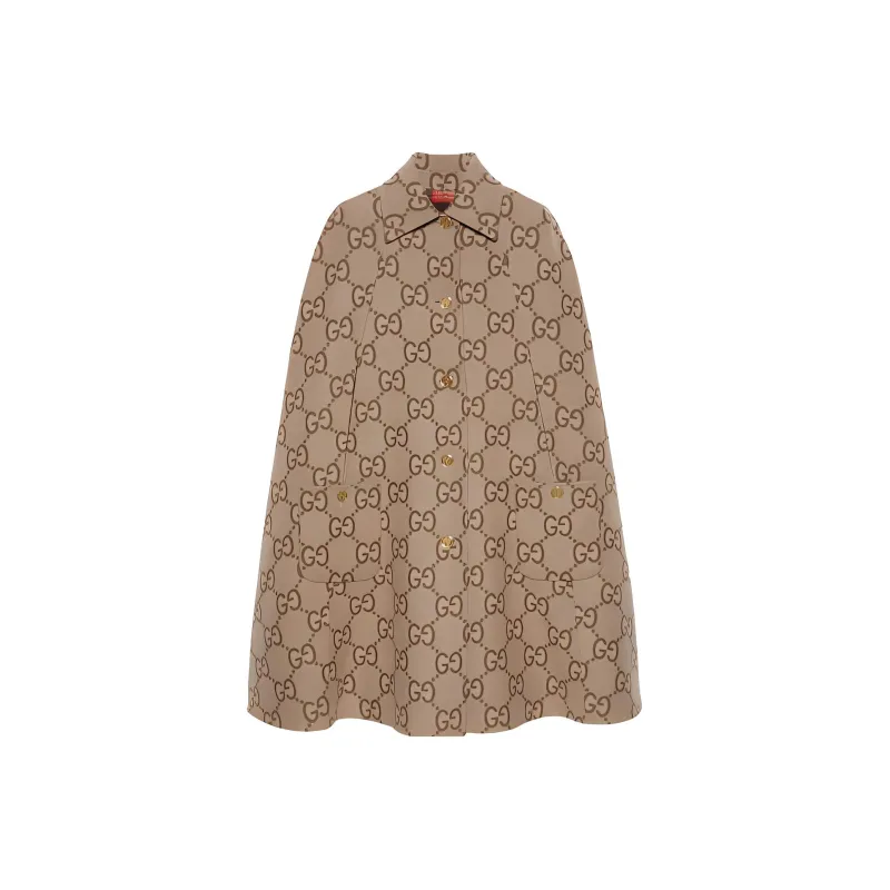 GUCCI Reversible GG-print Cape Coat-1
