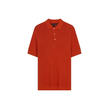Tommy Hilfiger Polo Shirt Men's Orange Red