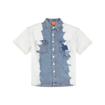 TSMLXLT Shirts Unisex Light Denim Blue