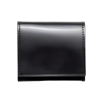 PRADA Brushed Leather Coin Purse Men's Black