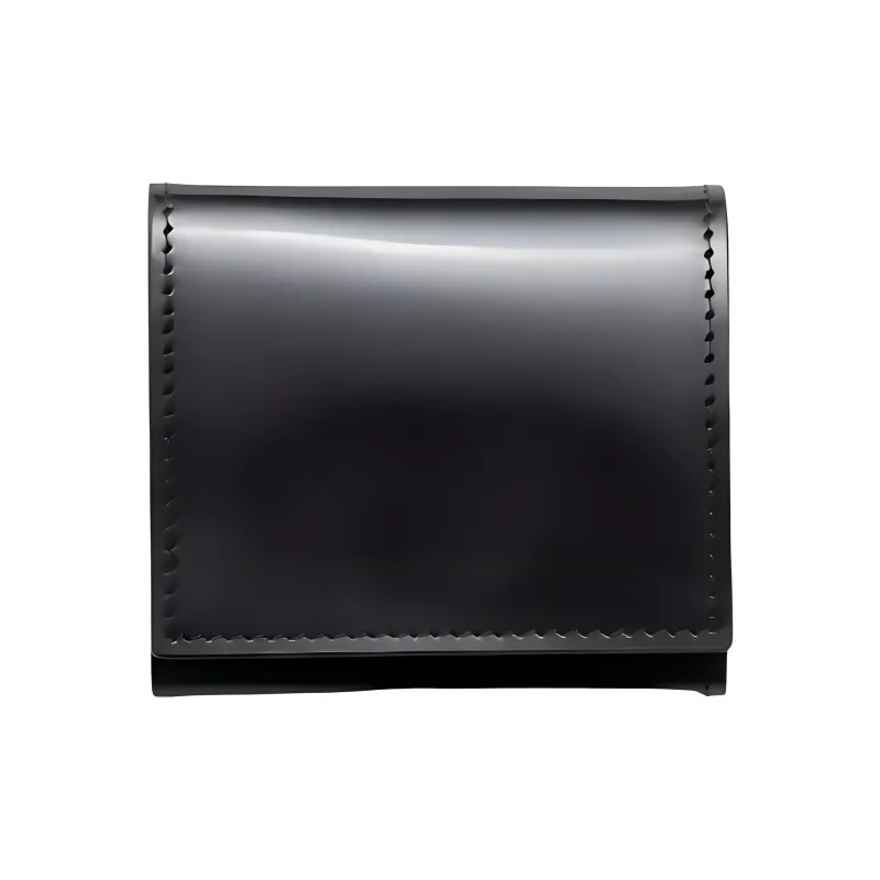 PRADA Brushed Leather Coin Purse Men's Black-0