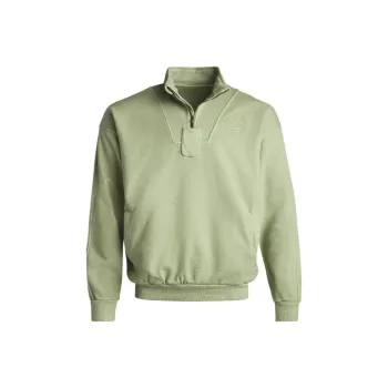 GYMSHARK PREMIUM LEGACY 1/4 ZIP Sweatshirt Men's Natural Sage Green