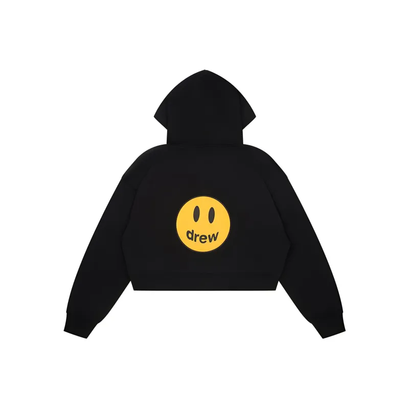 Drew House Cropped Zip Up Hoodie-1