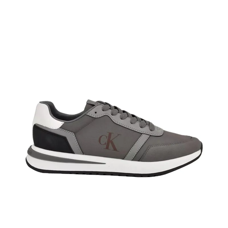 CKJ CALVIN KLEIN JEANS Picio Monogram Low Top Casual Shoes Men's Gray-1