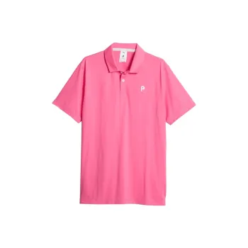 PUMA Golf X PTC Polo Shirts Men Bright Pink Red