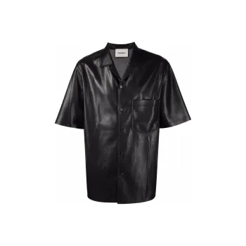 NANUSHKA Short sleeved Faux leather Shirt