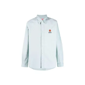 KENZO Boke Flower Logo Embroidered Buttoned Shirt