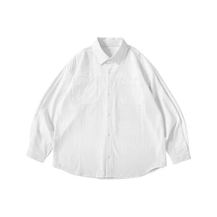 SeminP.ure Shirts Unisex White Dark Stripes-0