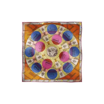 HERMES Jeu Des Omnibus Remi Silk Scarves Women's Multicolor