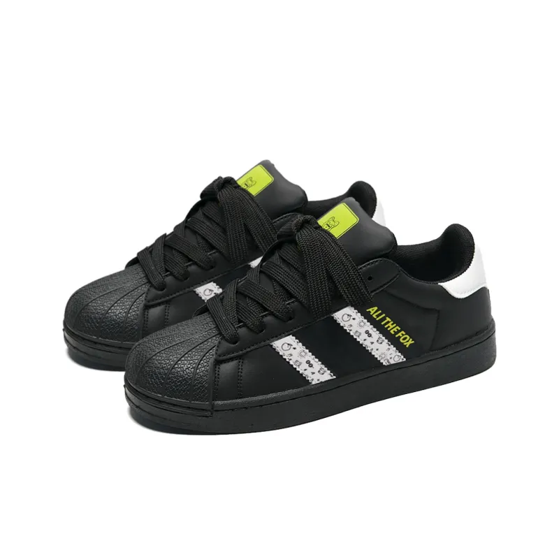 ALI THE FOX Slip Resistant, Abrasion Resistant, Lightweight, Breathable Low Top Skateboard Shoes Unisex-26
