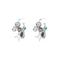 Green Hoop Earrings-1 Pair