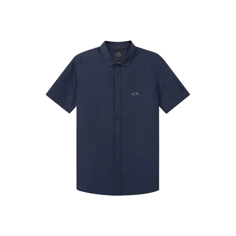 ARMANI EXCHANGE Shirts Men Marine Blue-0