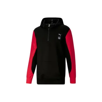 PUMA x FIRST MILE Quarter Zip Training Hoodie Sweatshirt Men's Black