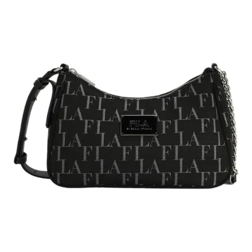 FILA Fabric Shoulder Bag, Crossbody Bag Women's Black