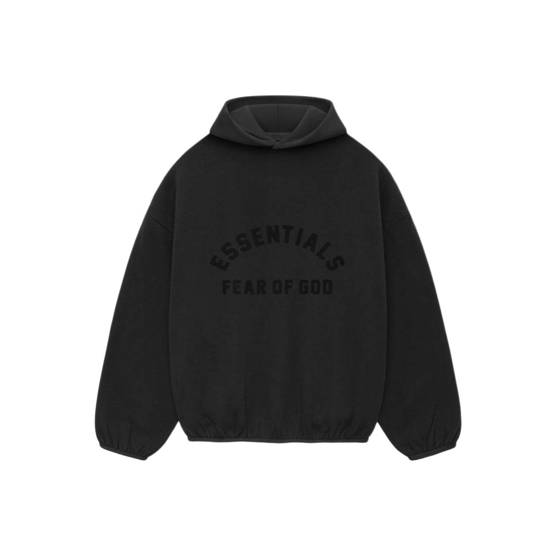 ★23AW 最新作★FEAR OF GOD ESSENTIALS Nylon Fleece Hoodie Fear of God Essentials SS24 Nylon Fleece Hoodie 'Black
