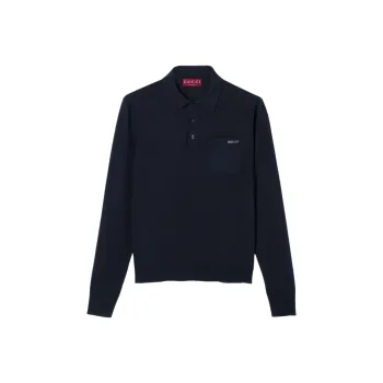 GUCCI SS25 Polo Shirt Men's Dark Blue