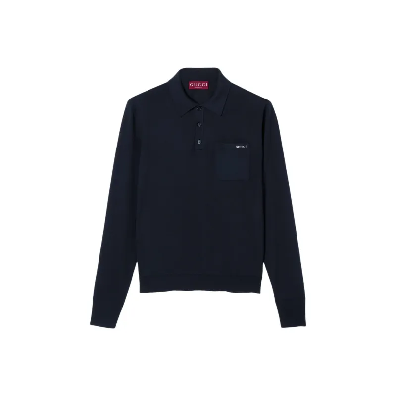 GUCCI SS25 Polo Shirt Men's Dark Blue-0