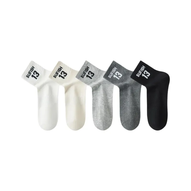 Temooues Mid Calf Socks Men's Combo Set-0