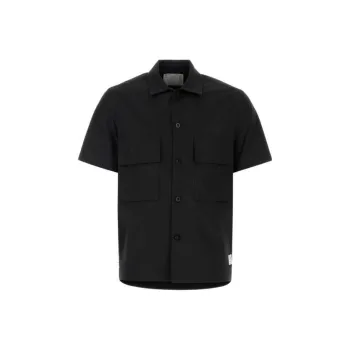 Sacai Short Sleeved Thomas Mason Poplin Shirt