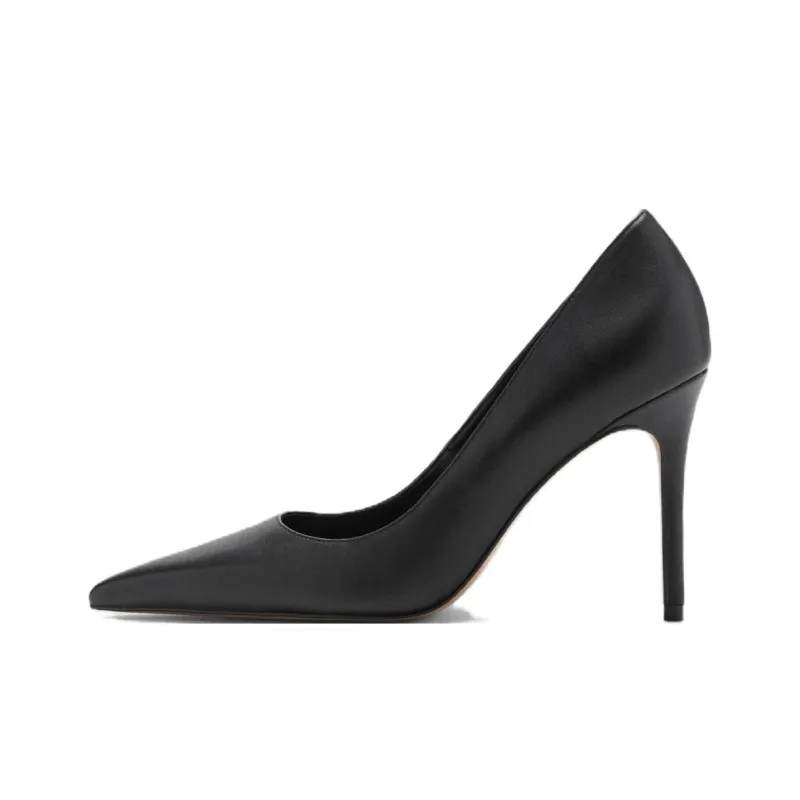MANGO Slim Heel High Heels 9.5cm Women's Black-0