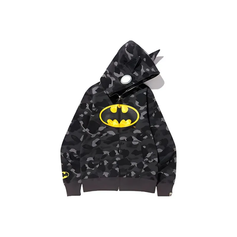 Bape X Dc Batman Color Camo Full Zip Hoodie #1-1