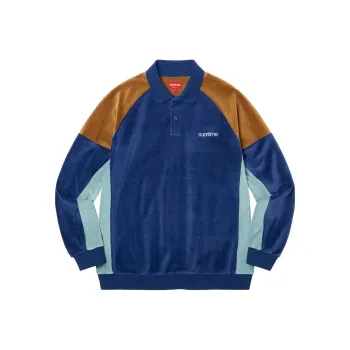 Supreme Paneled Velour L/S Polo
