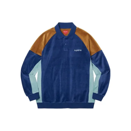 Supreme Paneled Velour L/S Polo