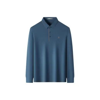 Red bean Polo Shirts Men Blue