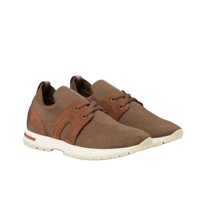 Loro Piana 360 LP Lady Flexy Walk Low Top Casual Shoes Women's Brown-2