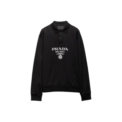 PRADA Polo Shirts Men Black