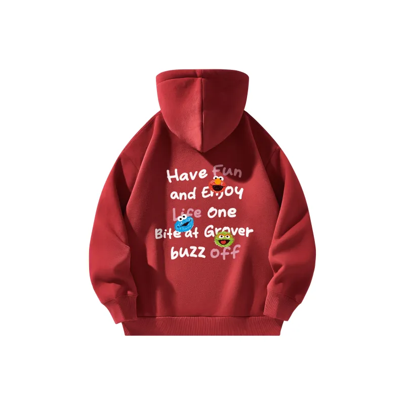SESAME STREET Sweatshirt Thickened And Fleece Lined Unisex-5