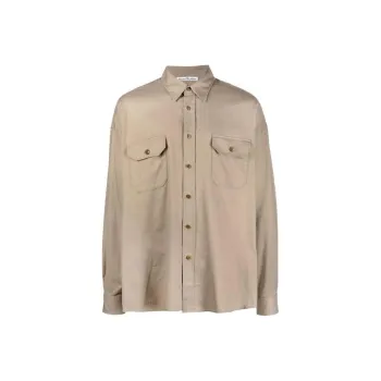 Acne Studios Logo Printed Button Up Shirt