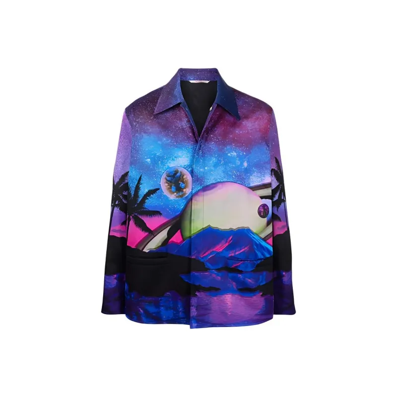Valentino Shirts Men Blue-0