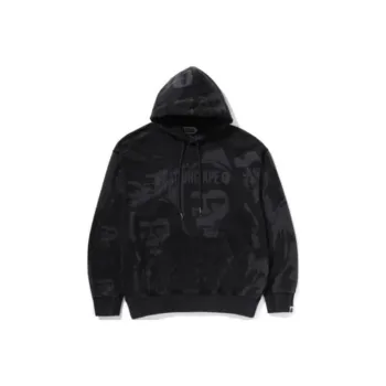 A BATHING APE Overall Garment Dyed Photo Pullover Hoodie