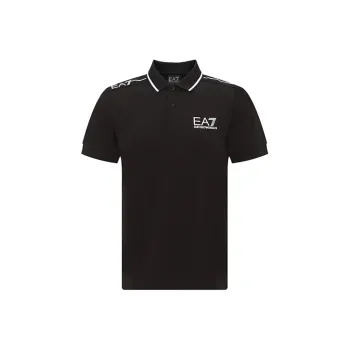 EMPORIO ARMANI EA7 SS24 Polo Shirt Men's Black