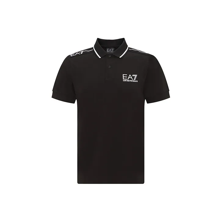 EMPORIO ARMANI EA7 SS24 Polo Shirt Men's Black-0