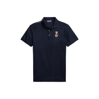 Ralph Lauren Purple Label Polo Bear embroidery Polo Shirt