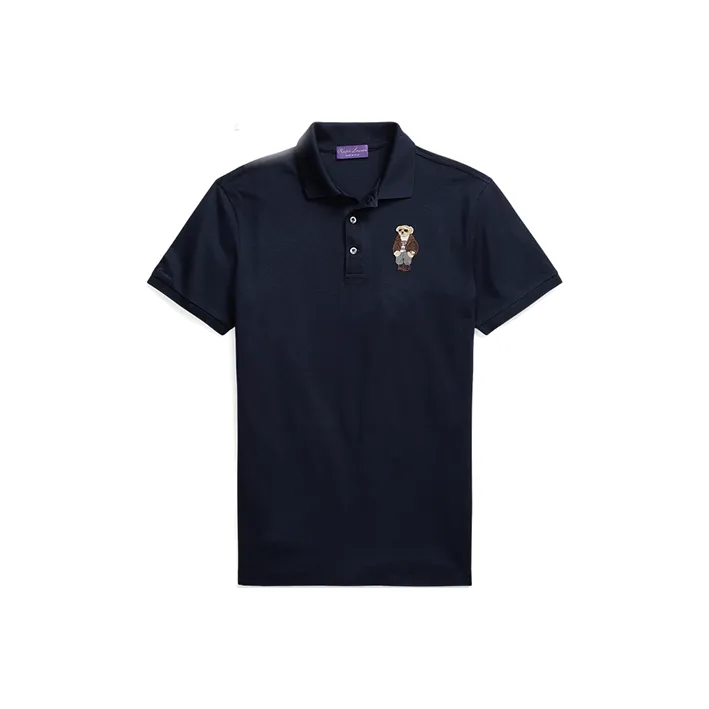 Ralph Lauren Purple Label Polo Bear embroidery Polo Shirt-0