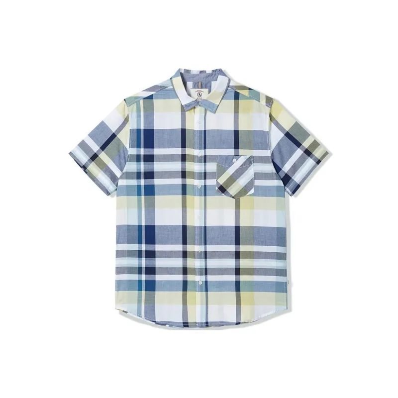 AIGLE MUJEUL Shirt Men's Citrus Orange Plaid-0