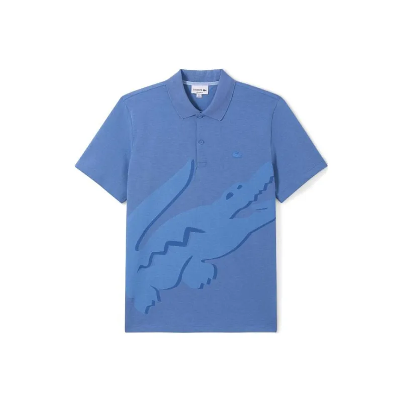 LACOSTE Polo Shirt Men's Gray Blue-0