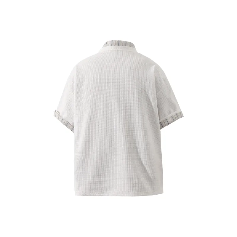 OGEK T Shirt Unisex White Comes With White Blue Shirt+Brooch-1