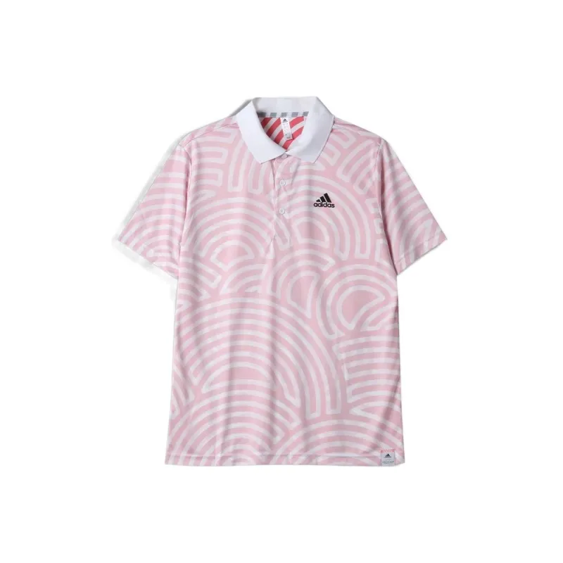 Adidas Polo Shirts Men Pink-0