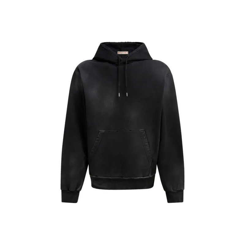 MARNI Mended Dyed Jersey Hoodie-0