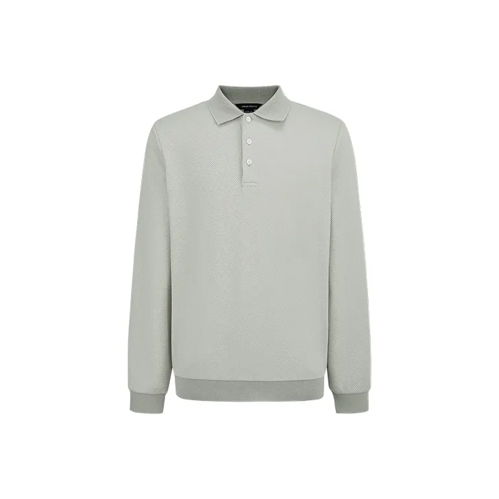 URBAN REVIVO Polo Shirt Men's Gray Green-0