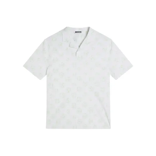 J.Lindeberg Resort Reg Fit Shirt Print Shirt Men's White