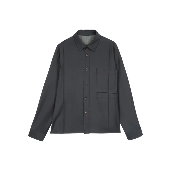 CROQUIS Shirts Unisex 409 Black Navy Blue-0